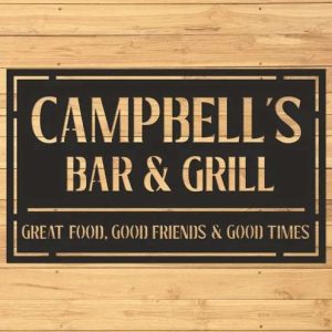 Personalized Backyard And Grill Metal Sign BBQ Sign Backyard Decor Backyard Bar Sign Housewarming Gift 3