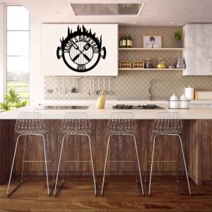 Personalized Backyard BBQ Metal Sign Smoker Grilling Area Decoration Gift for Grill Lover Gift for Dad 3