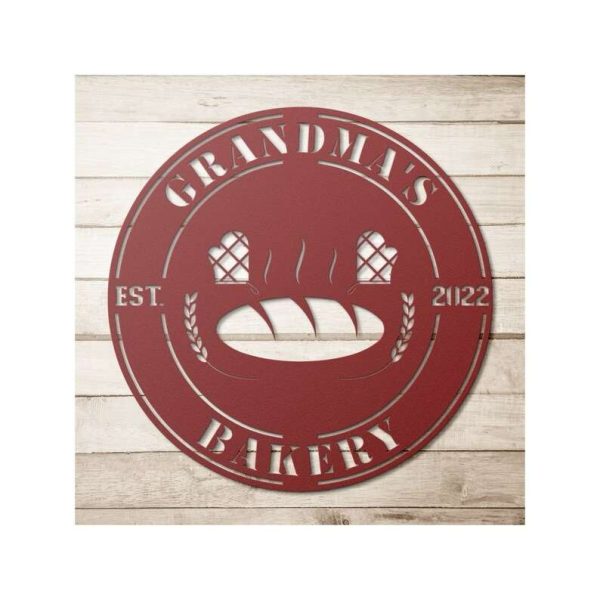 Personalized Bake Shop Metal Sign Bakery Sign Baker Gifts Kitchen Sign Kitchen Decor Mom Grandma Gifts