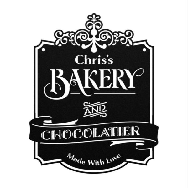 Personalized Bakery and Chocolatier Metal Sign Cooking Sign Baker Gifts Kitchen Decor