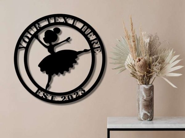 Personalized Ballet Metal Sign Girl Room Decor Dance Studio Metal Sign Gift for Daughter Balleria