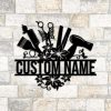 Personalized Barber Shop Sign Hair Stylist Name Sign Hairdresser Sign Room Decor 1