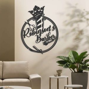 Personalized Barber Signs, - Barber Decoration Room Custom Metal Home Hair Decor & Sign Gift Stylist For Sign Shop Decor & Laser Cut Art