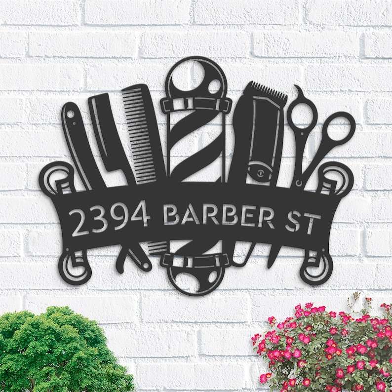 The barber shop sign