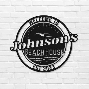 Personalized Beach House Sign Poolside Sign Poolhouse Sign Pool House Decor Housewarming Gift