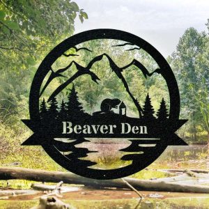 Personalized Beaver Sign Camp Sign Outdoor Beaver Lover Gifts Beaver Camping Enthusiast Dad Gifts Fathers Day Gifts 1