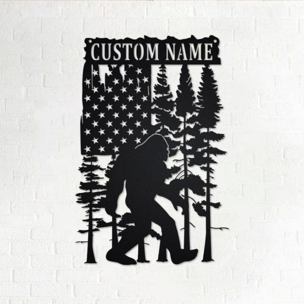 Personalized Bigfoot Name Sign Decoration For Room Custom Metal Signs