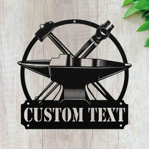 Personalized Blacksmith Metal Sign Garage Sign Workshop Decor Dad Gifts