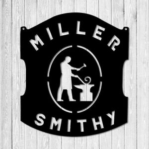 Personalized Blacksmith Vintage Smithy Sign For Men Custom Metal Sign 2