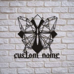 Personalized Butterfly Tattoo Sign Tattoo Studio Sign Tattoo Shop Decor Custom Metal Signs 1