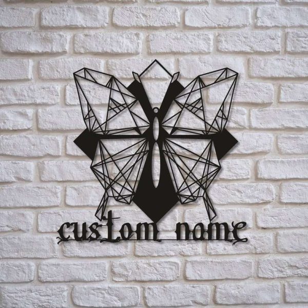 Personalized Butterfly Tattoo Sign Tattoo Studio Sign Tattoo Shop Decor Custom Metal Signs