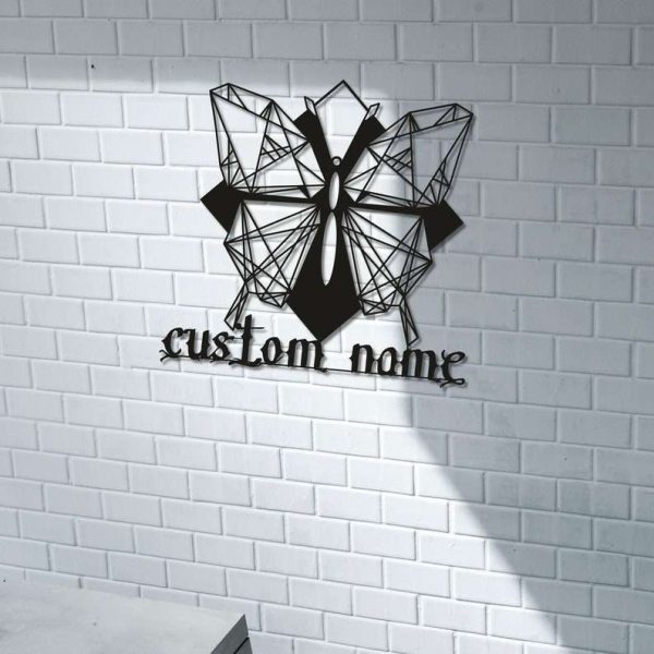 Personalized Butterfly Tattoo Sign Tattoo Studio Sign Tattoo Shop Decor Custom Metal Signs