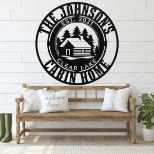 Personalized Cabin Home Cottage Camp Outdoor Custom Metal Sign 1