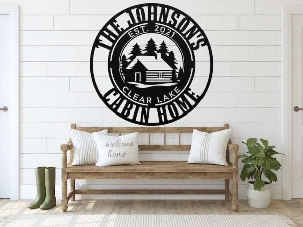 Personalized Cabin Home Cottage Camp Outdoor Custom Metal Sign