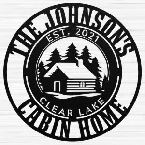 Personalized Cabin Home Cottage Camp Outdoor Custom Metal Sign