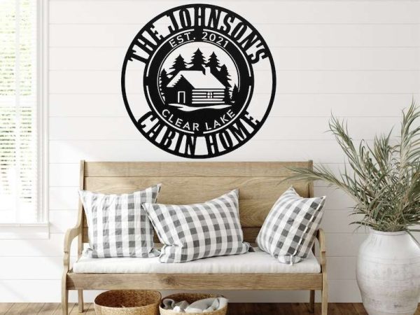 Personalized Cabin Home Cottage Camp Outdoor Custom Metal Sign