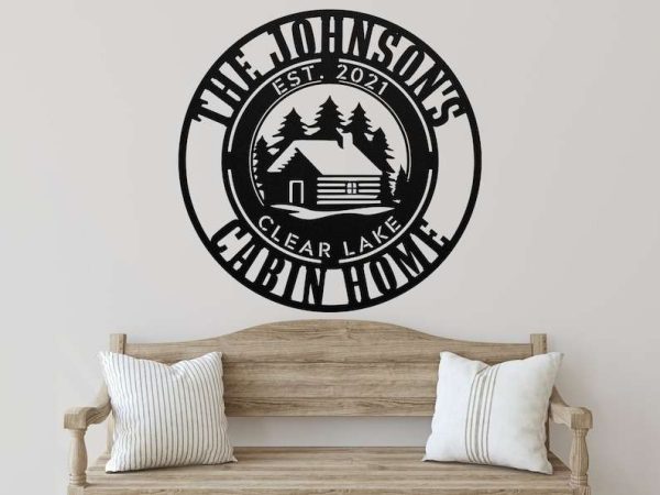 Personalized Cabin Home Cottage Camp Outdoor Custom Metal Sign