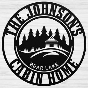 Personalized Cabin Lodge Lake House Cottage Welcome Sign Home Decor Camping Custom Metal Sign 3