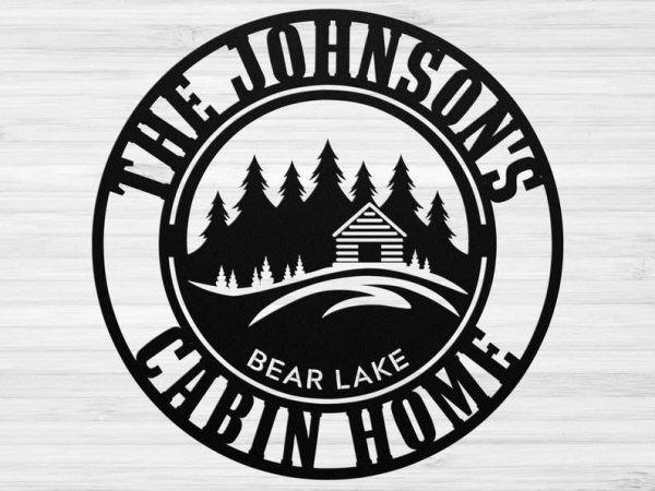 Personalized Cabin Lodge Lake House Cottage Welcome Sign Home Decor Camping Custom Metal Sign