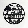 Personalized Campervan Campfire Custom Metal Sign 1