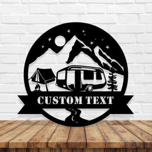 Personalized Campfire Sign Camper Van Sign Camping Lover Sign Outdoor Sign Camping Gifts 1