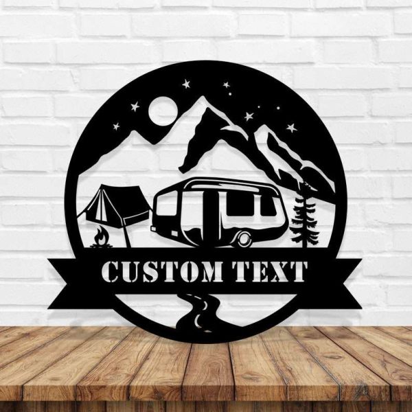 Personalized Campfire Sign Camper Van Sign Camping Lover Sign Outdoor Sign Camping Gifts