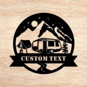 Personalized Campfire Sign Camper Van Sign Camping Lover Sign Outdoor Sign Camping Gifts 2