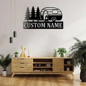 Personalized Camping Car Happy Camper Custom Metal Sign 1