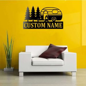 Personalized Camping Car Happy Camper Custom Metal Sign 2