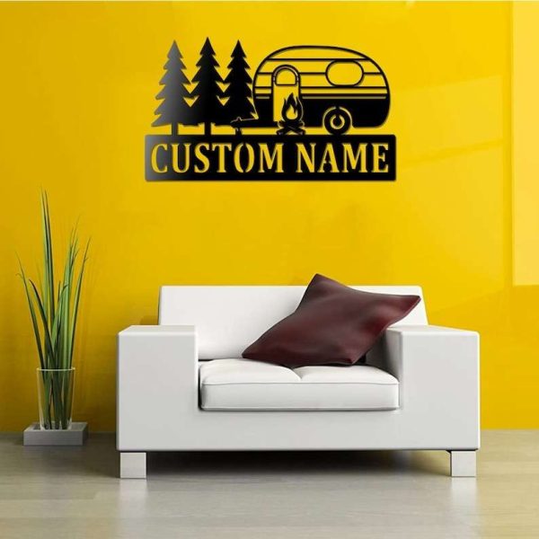 Personalized Camping Car Happy Camper Custom Metal Sign