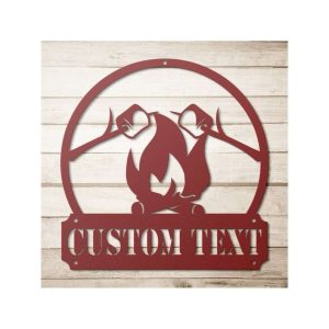 Personalized Camping Fire Pit Marshmallows Sign Campfire Sign Outdoor Enthusiast Camping Lover Sign Home Backyard Patio Decor 1