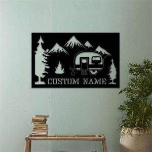 Personalized Camping RV Motorhome Campsite Decor Custom Metal Sign