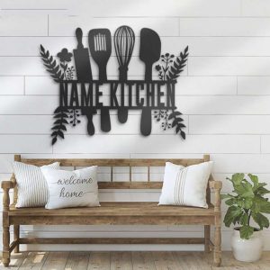 Personalized Chef Tools Metal Sign Backyard Cooking Name Sign Home Decor Kitchen Decoration Kitchen Decor 2