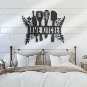 Personalized Chef Tools Metal Sign Backyard Cooking Name Sign Home Decor Kitchen Decoration Kitchen Decor 3