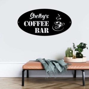 Personalized Coffee Bar Sign Coffee Station Sign Coffee Shop Sign Home Bar Kitchen Decor Coffee Lover Gifts 4