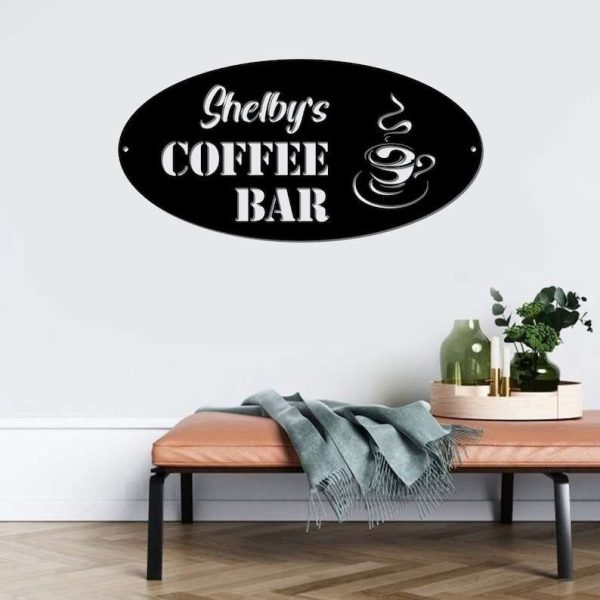 Personalized Coffee Bar Sign Coffee Station Sign Coffee Shop Sign Home Bar Kitchen Decor Coffee Lover Gifts
