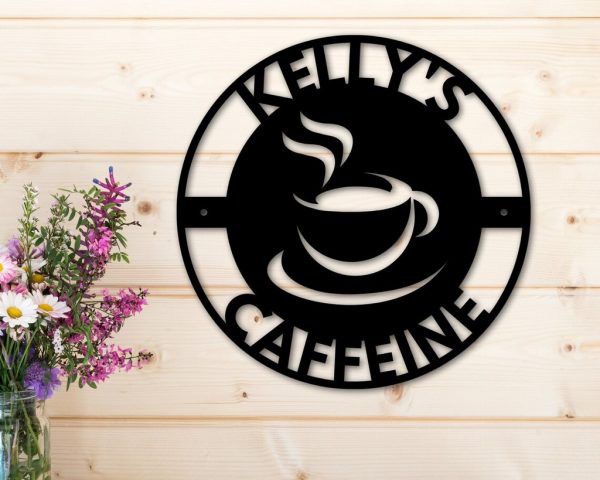 Personalized Coffee Bar Sign Custom Shop Name Signs Home Bar Decoration