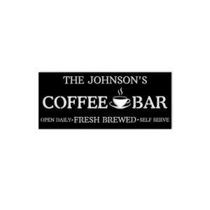 Personalized Coffee Bar Sign Freshly Brewed Daily Coffee Station Sign Coffee Lover Sign Mom Gifts Mothers Day Gift