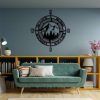 Personalized Compass Coordinates Sign The Road To Our Home Sign Nautical Compass Custom Metal Sign Mountain Sign 9