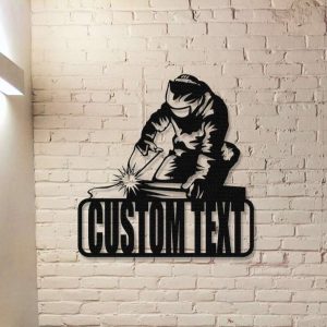 Personalized Construction Welder Custom Metal Sign 1