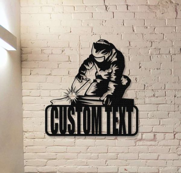 Personalized Construction Welder Custom Metal Sign