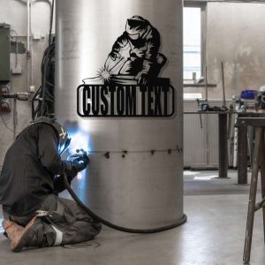 Personalized Construction Welder Custom Metal Sign 2