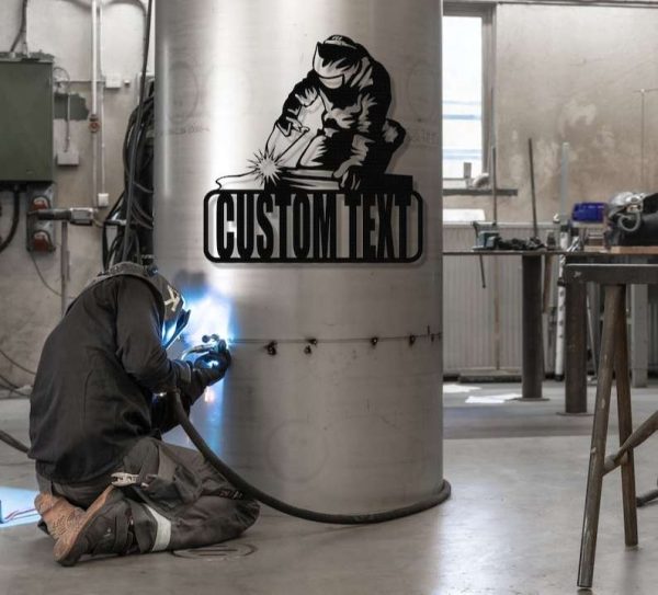 Personalized Construction Welder Custom Metal Sign