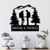 Personalized Couple Mountain Hiking Custom Metal Sign 3 1