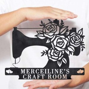 Personalized Craft Room Sign Sewing Room Sign Seamstress  Metal Sign Craft Quilting Sign She Shed Sign Family Gifts