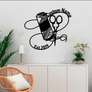 Personalized Embroidery Sign Sewing Room Sign Craft Room Decor Seamstress Custom Metal Sign Mothers Day Gift Birthday Gift for Mom 3