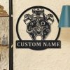 Personalized Engine Machine Metal Sign Engine Machine Decor Garage Sign Workshop Sign Home Decor 3