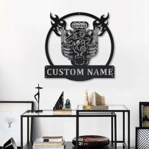 Personalized Engine Machine Name Sign Engine Machine Decoration Workshop Decor Garage Sign 1