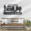 Personalized Family Camping Car Metal Sign Happy Camper Van Name Sign Home Decor Cabin Vehicles Hippie Van Decoration Camping Gifts 2