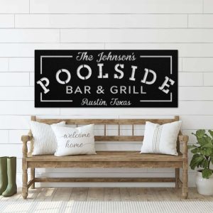 Personalized Family Pool Sign Swimming Pool Decor Tiki Bar Pool Oasis Sign Sign For Pool Patio Decor Dad Gift Fathers Day Gift 2